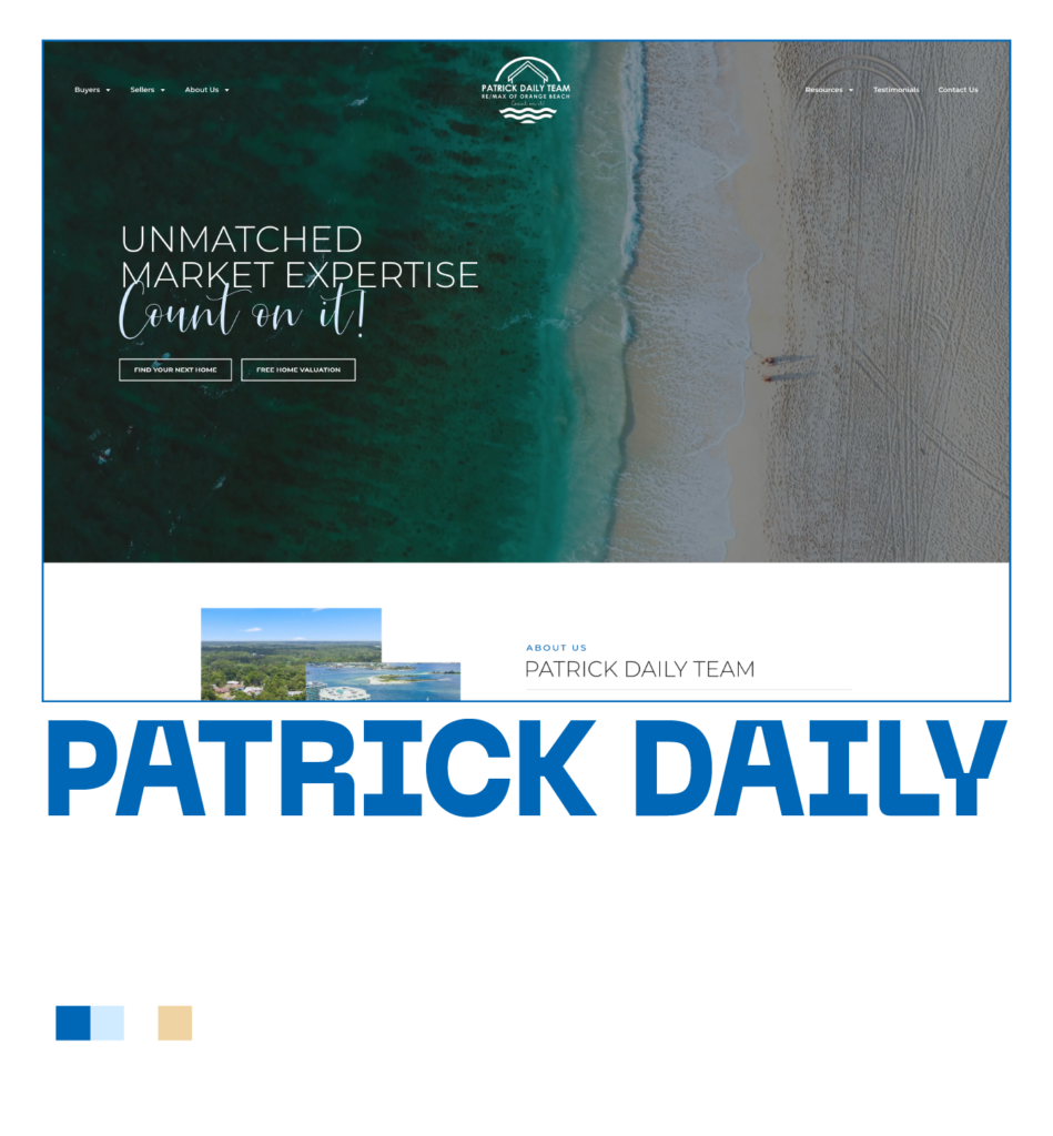 Web Project Patrick Daily, UI/UX Design and Web Design